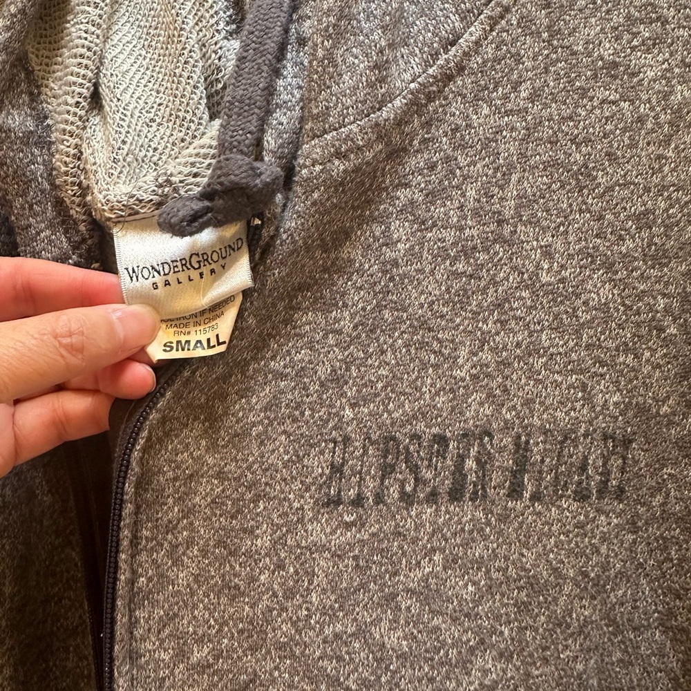 Disney Hipster Mickey WonderGround Gray Hoodie - Picture 2 of 5